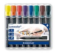Staedtler Lumocolor 352 WP8 - Rotulador permanente, punta redonda, 2 mm, caja ajustable con 8 colores