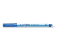 STAEDTLER Lumocolor Correctable 305 F-3 - Rotulador borrable punta F de 0,6 mm aprox, color azul. Caja de cartón con 10 rotuladores, 305 F-3 VE