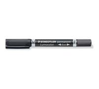 Staedtler Rotulador permanente 949319, doble punta, color negro