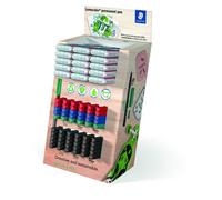 STAEDTLER Lumocolor Expositor de 60 Rotuladores Permanentes Surtidos con Puntas de Fibra