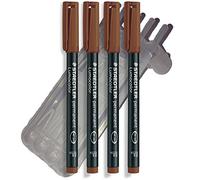 Staedtler Lumocolor permanente Staedtler (4 unidades, punta F, marrón)