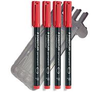 Staedtler Lumocolor permanente Staedtler (4 unidades, punta F, roja)