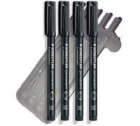 Staedtler Lumocolor permanente Staedtler (4 unidades, punta M, negra)