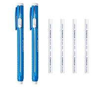 Staedtler Mars 528 50 - Juego de gomas de borrar de plástico con recambios, 2 soportes para borrador, 4 recambios, paquete de 6