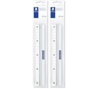 STAEDTLER Mars 563 20, Regla de Metal de 20 Centímetros de Longitud (Paquete de 2)