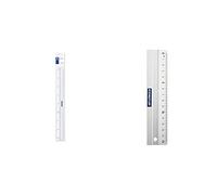 STAEDTLER Mars 563 - Reglá metálica, color plateado, 40 cm + 563 15 - Regla de metal 15cm