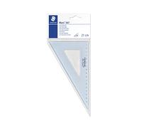 STAEDTLER Mars 567 21-60 - Cartabón (60º/30º), de plástico azul transparente, graduado, bisel glaseado. Longitud 20 cm