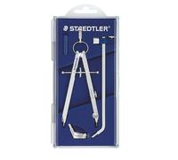 Staedtler Compás metálico Mars 551 – Husillo y rueda central, estuche individual