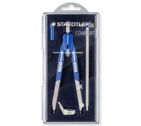 Staedtler Compás de precisión Mars Comfort 552 – Alargadera, Ø hasta 360/600 mm, Estuche abatible