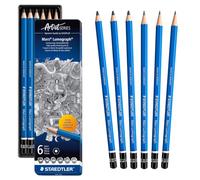 Staedtler Lápices 100 G6 – 6 unidades – Negro/Azul