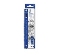 STAEDTLER Mars Lumograph 100A-6B. Pack de 12 lápices de dibujo acuarelables de dureza 6B.