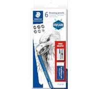 Staedtler Lápices de grafito Mars Lumograph 61 100 C6 - Estuche 6 lápices