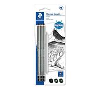 Staedtler - Mars Lumograph charcoal lápiz de carbón 4 pieza(s) Negro 100C SBK4