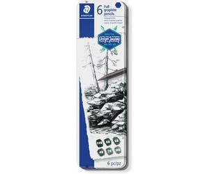 Staedtler mars lumograph pure graphite 100g pack de 6 lapices de grafi