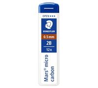 Staedtler Minas para lápiz Mars Micro 250 0,5 mm 2B — Estuche 12 minas