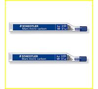 STAEDTLER Mars Micro Carbon 250 0,7 mm 2B - Recambios para lápices - 2 tubos / paquetes (24 unidades) 2B
