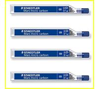 Staedtler Recambio para lápices Mars Micro Carbon 250 0,7 mm B – 4 tubos (48 plomos)
