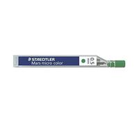 Staedtler Mars micro carbon 254 05-5. Minas finas de grafito. 12 tubos de minas HB de color verde y 0,5 mm de anchura