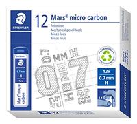 STAEDTLER Mars micro carbon - Mina de repuesto, 12 unidades, 0,7 mm (250 07-H VE)