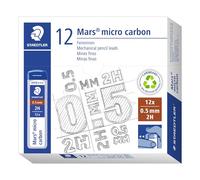 Staedtler – Minas de repuesto Mars Micro Carbon 250 0,5 mm 2H Alta resistencia 12 uds