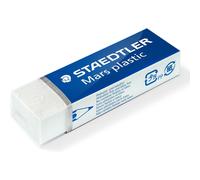 Staedtler Mars Plastic Mini - 1x Goma de Borrar, Color Blanco, Ideal para el Colegio, Vuelta al Cole, Material Escolar de Oficina, Hogar Escuela Primaria, Secundaria, Universidad, Recambio, Repuesto