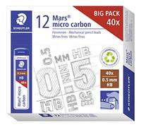 STAEDTLER Minas finas HB 0,5 mm para portaminas - de lápiz resistentes para escritura estable - suaves en caja - Pack de 480 minas