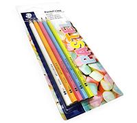 STAEDTLER Norica Pastel 13043 BK5P1. Lápices de grafito barnizados en color pastel con minas de dureza media HB, Unica