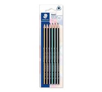 STAEDTLER Noris 118 BK6 PAST, Lápices Triangulares de Madera Certificada, Blíster con 6 Unidades