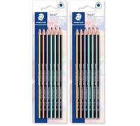 STAEDTLER Noris 118 BK6 PAST, Lápices Triangulares de Madera Certificada, Blíster con 6 Unidades (Paquete de 2)
