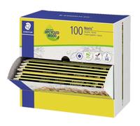 Staedtler noris 120-2 expositor con 100 lapices de grafito hexagonal hb - mina ultrarresistente de 2mm - madera de bosques sostenibles