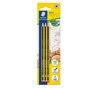 Staedtler Lápices de madera certificada Noris 120-2BK3DA Grafito HB Pack de 3