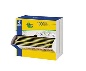 STAEDTLER Noris 120 Lápices - HB, expositor de 100 | Lápiz hexagonal resistente a la rotura, agarre antideslizante - madera PEFC, expositor - Art.-Nr. 120HBCA1 P