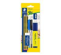 STAEDTLER Noris 120 Set de lápices - 9 piezas, madera reciclada | 3 lápices, 2 bolígrafos, rotulador, goma & sacapuntas - para escuela & oficina - Art.-Nr. 60 BK-4