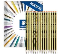 STAEDTLER Noris 121 Lápices, 2B, grafito, paquete de 40 en embalaje de sobre