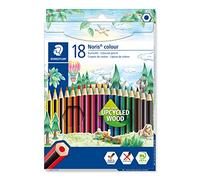 Staedtler Lápices ecológicos Noris 185 C18 – Caja con 18 lápices de colores variados