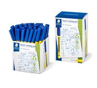 Staedtler Rotuladores Noris 307 – Punta fina 0,6 mm – Tinta base agua – Azul – Pack de 50