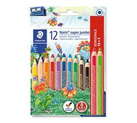 Staedtler Lápices jumbo Noris Club 129 NC12P1 diseño triangular 12 colores y sacapuntas