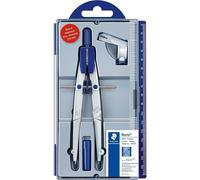Staedtler NORIS CLUB 550 01 - Compás Escolar de Precisión con Rueda de Ajuste Color Plateado Material Escolar y de Oficina. Recambio Repuesto