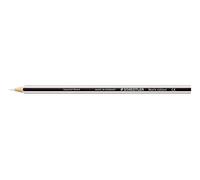 STAEDTLER Noris Colour 185-0 Caja 12 lápices de color blanco hexagonales. Material WOPEX con madera certificada por PEFC. Diseño a rayas negras y del mismo color que la mina