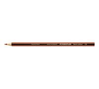 Staedtler Noris Colour 185-73 Caja 12 lápices de color siena tostado hexagonales. Material WOPEX ecológico con madera certificada por PEFC. Diseño a rayas negras y del mismo color que la mina