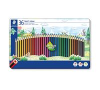 Staedtler Lápices de colores Noris 185 M36 ecológicos caja de metal 36 unidades