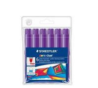 Staedtler noris jumbo 340 pack de 6 rotuladores jumbo - punta de fibra - trazo 3mm - tapa ventilada - color violeta