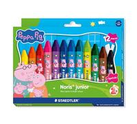 Staedtler Ceras de colores Noris junior Peppa Pig – gruesas ergonómicas para manos pequeñas, set 12