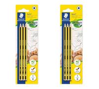 STAEDTLER Noris Pencil 120-1BK3DA B 3-Piece Blister Pack (Paquete de 2)