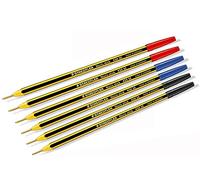 - Staedtler - Noris Stick. Set de 6 bolígrafos con punta de esfera de 1 mm. Colores: azul, rojo y negro