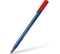 Staedtler Noris Triplus Ball 437 M-2. Bolígrafo con punta de bola y anchura media. Caja con 10 bolígrafos de color rojo.