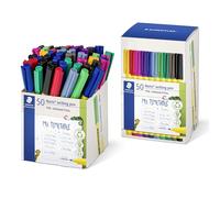 Staedtler Rotulador Fineliner Noris 307, carcasa 97% plástico reciclado, estuche cartón 50 colores