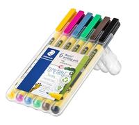 STAEDTLER Noris Writing Pen 307 - Rotulador de punta fina (97% plástico reciclado según la norma ISO 14021, caja con 6 rotuladores fineliner en colores surtidos), 307 SB6