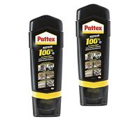 STAEDTLER Pattex Repair 100% Multiuso, Resistente al Calor para Uso en Interiores y Exteriores, 2X 100 g Adhesivo para Reparar Diversos Materiales, Uncolored, One Size