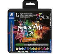 Staedtler pigment arts brush pen nature colors rotulador multicolor 12